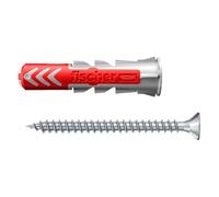 fischer DuoPower Lot de 50 ancrages muraux universels pour béton, brique, cloison sèche et bois, 0,6 x 3 cm