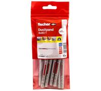 fischer DuoXpand Lot de 10 chevilles universelles de qualité supérieure avec vis à tête fraisée galvanisée (10 pièces), chevilles pour un maintien solide, idéales pour les matériaux de construction
