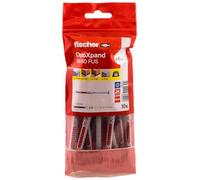 fischer DuoXpand Lot de 10 chevilles universelles de qualité supérieure avec vis à tête hexagonale et rondelle en U moulée (10 pièces), chevilles pour un maintien solide, idéales pour les matériaux de