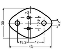 Fischer Elektronik GS 3 Rondelle de mica (L x l) 43 mm x 30 mm Adapté pour (type de boîtier (semi-conducteurs)) TO-3