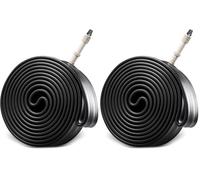 Fischer Fahrrad 85128 Chambre à air 24 Pouces Valve Dunlop (DV), Noir (Lot de 2)