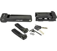 Fischer Fahrradschloss/Faltschloss mit Halter Länge 85cm, Noir