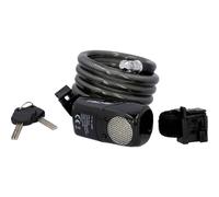 FISCHER FAHRRAD Antivol à câble spiralé anthracite avec alarme fermeture à clé