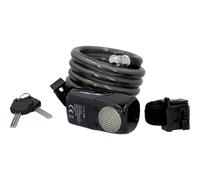 FISCHER FAHRRAD Antivol à câble spiralé anthracite avec alarme fermeture à clé