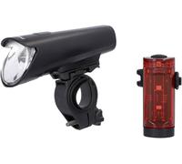 FISCHER FAHRRAD Kit déclairage de vélo 45 LUX, small-box LED noir