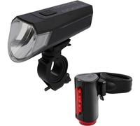 FISCHER FAHRRAD Kit d'éclairage de vélo LED à batterie noir