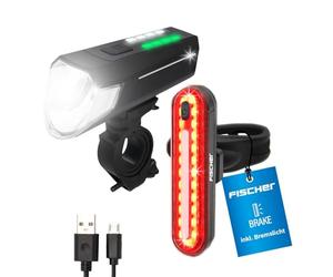 FISCHER Fahrrad Kit déclairage de vélo LED à Batterie Noir