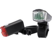 Fischer Kit d'éclairage LED pour vélo – Petite boîte – Protection contre les éclaboussures – Noir