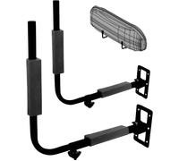 Fischer Support Mural pour Coffre de Toit, Support en métal, avec matériel de Montage, Rangement Peu encombrant pour Garage et Cave, Polyvalent, Charge maximale 40 kg, Noir