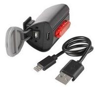 FISCHER Double feu arrière de vélo avec éclairage au Sol à 360° pour Plus de visibilité et de Protection, Batterie Rechargeable