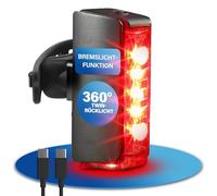 Fischer-Bike Feu arrière de vélo PLUS TWIN STOP LED Noir