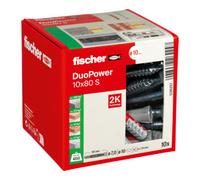 fischer fischer Cheville bi-matière DuoPower 10 x 80 S avec vis, boîte à fenêtre Quantité:10