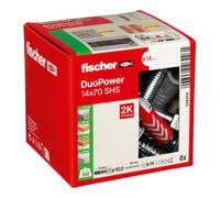 fischer - Cheville bi-matière et multi-matériaux DUOPOWER 14x70 avec vis/Boîte de 8