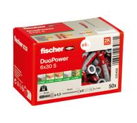 Fischer Cheville DUOPOWER 6x30 S LD 2 éléments 6×30 mm – 50 pièces