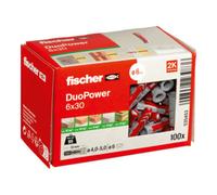 Fischer Cheville DUOPOWER 535453 6 x 30 mm 2 éléments 100 pièces