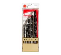 fischer - Coffret plastique de 5 mèches à bois MBH - Diamètres 4, 5, 6, 8 et 10/1 coffret