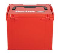 Fischer L Boxx FLB 238 Mallette à outils empilable et accrochable, boîte à outils extensible, vide, compatible pour Sortimo, 508137, rouge, vide