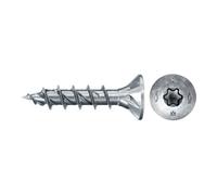 Fischer Power-fast Ii Fpf Ii Vis À Bois Aggloméré 5,0x30mm, 500 Pcs., Tête Fraisée, Empreinte Torx, Filetage Total, Zingué Et Passivé Bleu ( 670351 )