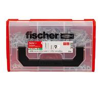 fischer - FixTainer de 212 pièces / 120 chevilles SX Plus multi-matériaux, 8 chevilles métalliques GKM pour carton-plâtre, 68 vis et 16 crochets