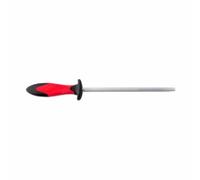 Fischer Fusil à aiguiser en acier 25cm grain standard manche rouge et gris - Fabriqué en France