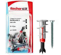 Fischer Goujons avec vis Duoblade pour cloisons sèches autoperceuses et expansives, 6 fixations, pour simple ou double plaque