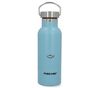 FISCHER Gourde en acier inoxydable 500 ml | Enfant | Bouchon à vis | Utilisation alimentaire, Bleu