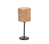 Fischer & Honsel 50678 Lampe de table en jacinthe d'eau naturelle Noir sable 33 x 13 cm Avec interrupteur à cordon 1 x E14 max. 25 W sans ampoule