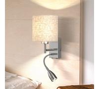 FISCHER & HONSEL Applique murale Dreamer, gris, Salon / Salle à manger, Métal, Applique Murale Tissu