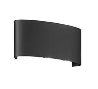 Fischer & Honsel Berlin Lampe d'extérieur à LED extravagante 6 ampoules avec de superbes effets de lumière, protection IP54, métal et verre acrylique satiné, noir, 18,5 x 9,50 cm