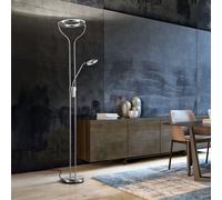 Fischer & Honsel Davos Lampadaire à éclairage indirect, avec bras de lecture, LED, 40469,