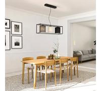 Fischer Leuchten Suspension Gilli - Lampe suspendue lin textile 3 flammes L 90 cm E27