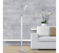 FISCHER & HONSEL Lampadaire LED Geri, dimmable, gris, Salon / Salle à manger, Métal, Moderne, Lampadaire LED