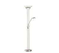 Fischer & Honsel Lampadaire Pool TW 1 x LED 28 W avec 1 x LED 5 W couleur nickel 3 niveaux CCT dimmable en continu bras flexible 40075 32 x 182 cm (L x l x h) 3500 lm 2700 K 3350 K 4000 K