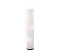 Fischer & Honsel Lampadaire, Thor noir sable, abat-jour en tissu blanc lin, blanc, hauteur : 110 cm, diamètre : 19 cm, interrupteur à pied, 3 ampoules E14 max. 25 W non incluses