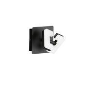 Fischer & Honsel Spot mural Ray | noir sable | L : 11 cm, l : 11 cm | saillie du mur : 10,00 cm | commutable avec interrupteur | 1 x LED 4,5 W 3000 K inclus | 620 lm | EEG : E | 30474