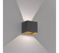 Applique murale extérieure lampe de porte d'entrée lumière de façade lampe de jardin en or noir haut vers le bas