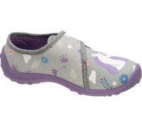 Fischer Kinder Hausschuh Mädchen Einhorn Print Velcro 642353, Taille:33 EU, Couleur:Gris