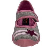 Fischer Kinder Hausschuh Mädchen Mary Jane Ballerina Glitter Stern 632344, Taille:27 EU, Couleur:Gris