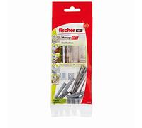 fischer Kit de montage pour cabine de douche B, avec 6 chevilles universelles UX 6 x 35 R, 6 vis à aggloméré 4,5 x 60 A2 inoxydable - 1 pièce - Réf. 540278