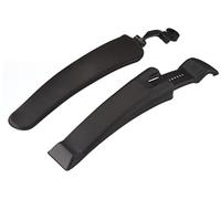 Fischer Kit de Protection Anti-éclaboussures pour vélo VTT - Avant et arrière - À Visser - avec réglage d'angle - Forme Large - Noir - 24-26"