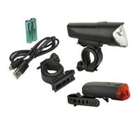 fischer Mixte Leuchtenset 40/20/10lux Power Charge 85346 Kit d clairage de v lo LED aliment par batterie Noir, Noir, Taille unique EU