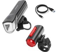 Fischer Kit d'éclairage LED avec éclairage au Sol 360° pour Plus de visibilité et de Protection, Batteries Rechargeables avec USB