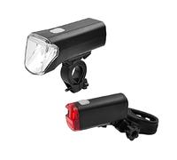 Fischer Kit d'éclairage pour vélo 70/30/15 lux - Batterie - Feu Avant et arrière - 3 Fonctions d'éclairage - Protection Contre Les Projections d'eau Selon la Norme IP44 - Homologué StVZO