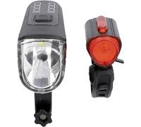 Fischer Bikes Kit d'éclairage de vélo TWIN-60/30/15 LED USB 60 lux Noir
