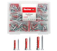 Fischer Kit DUOPOWER Mallette 80 chevilles universelles Duopower avec vis assorties, transparente