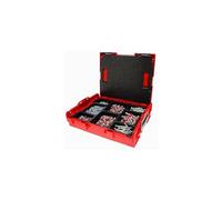 fischer - L-BOXX DuoPower + Vis - Mallette de 700 pièces - Assortiment de Chevilles DuoPower Multi-matériaux, vis à Bois et tirefonds
