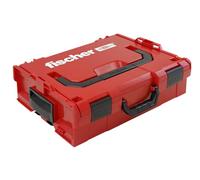 Fischer L Boxx FLB 136 Mallette à outils empilable et accrochable, boîte à outils extensible, vide, compatible pour Sortimo, 508137, rouge, vide
