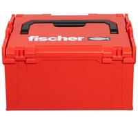 Fischer L Boxx FLB 238 Mallette à outils empilable et accrochable, boîte à outils extensible, vide, compatible pour Sortimo, 508137, rouge, vide