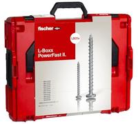 fischer L-Boxx PowerFast II PanHead, 1800 vis PowerFast II pour panneaux d'aggloméré en 11 dimensions avec PanHead, entraînement TX et filetage complet, pour un traitement rapide et flexible, avec kit
