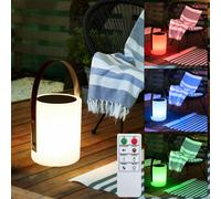 Fischer Leuchten Lampe Solaire Table Extérieure RGB LED, Télécommande, Couleur